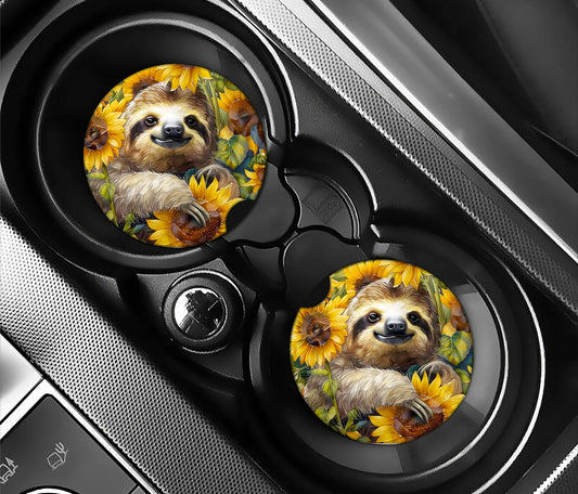 Sloth and sunflowers