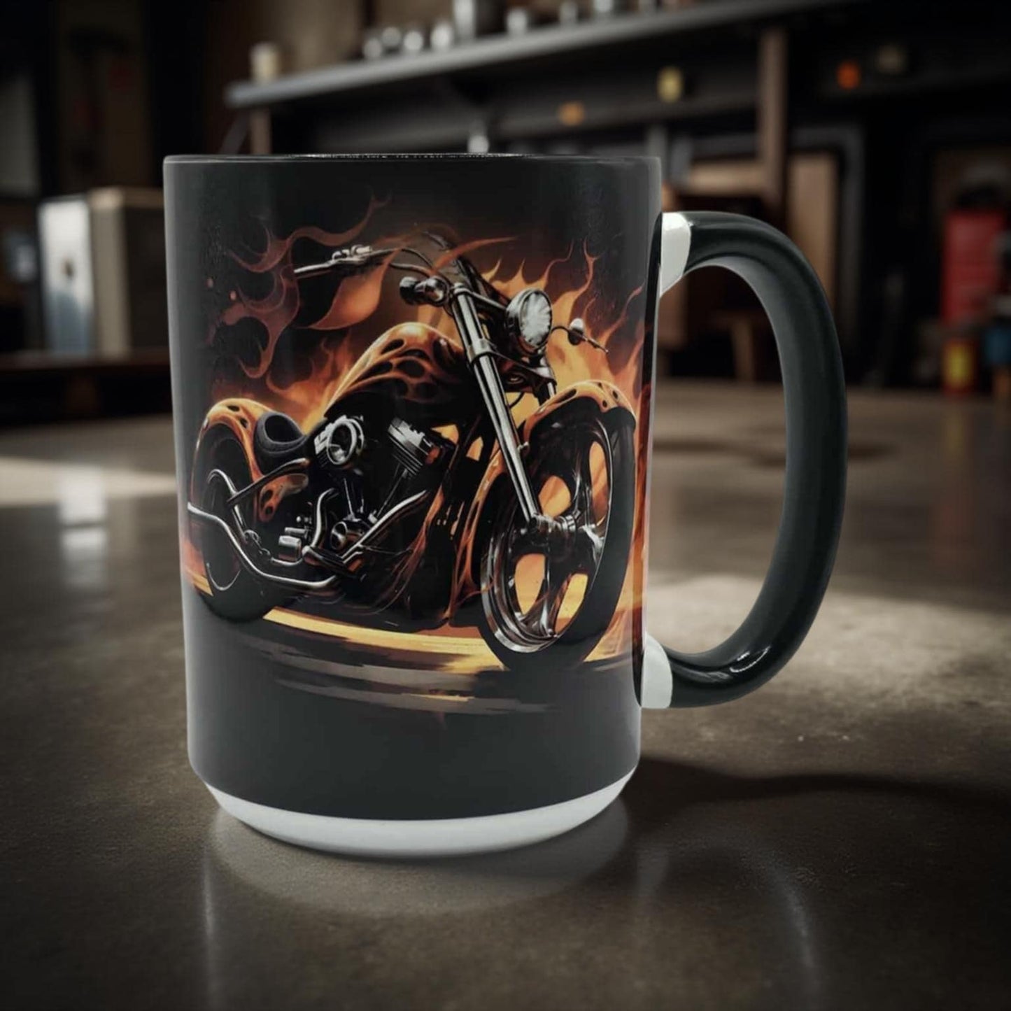 Motorbike on flames