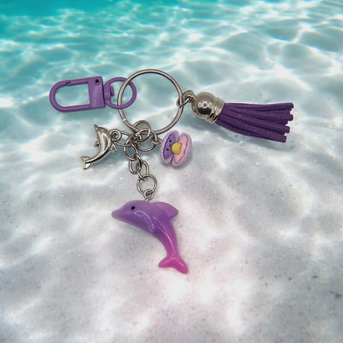 Dolphin with Sea & Dolphin Charm