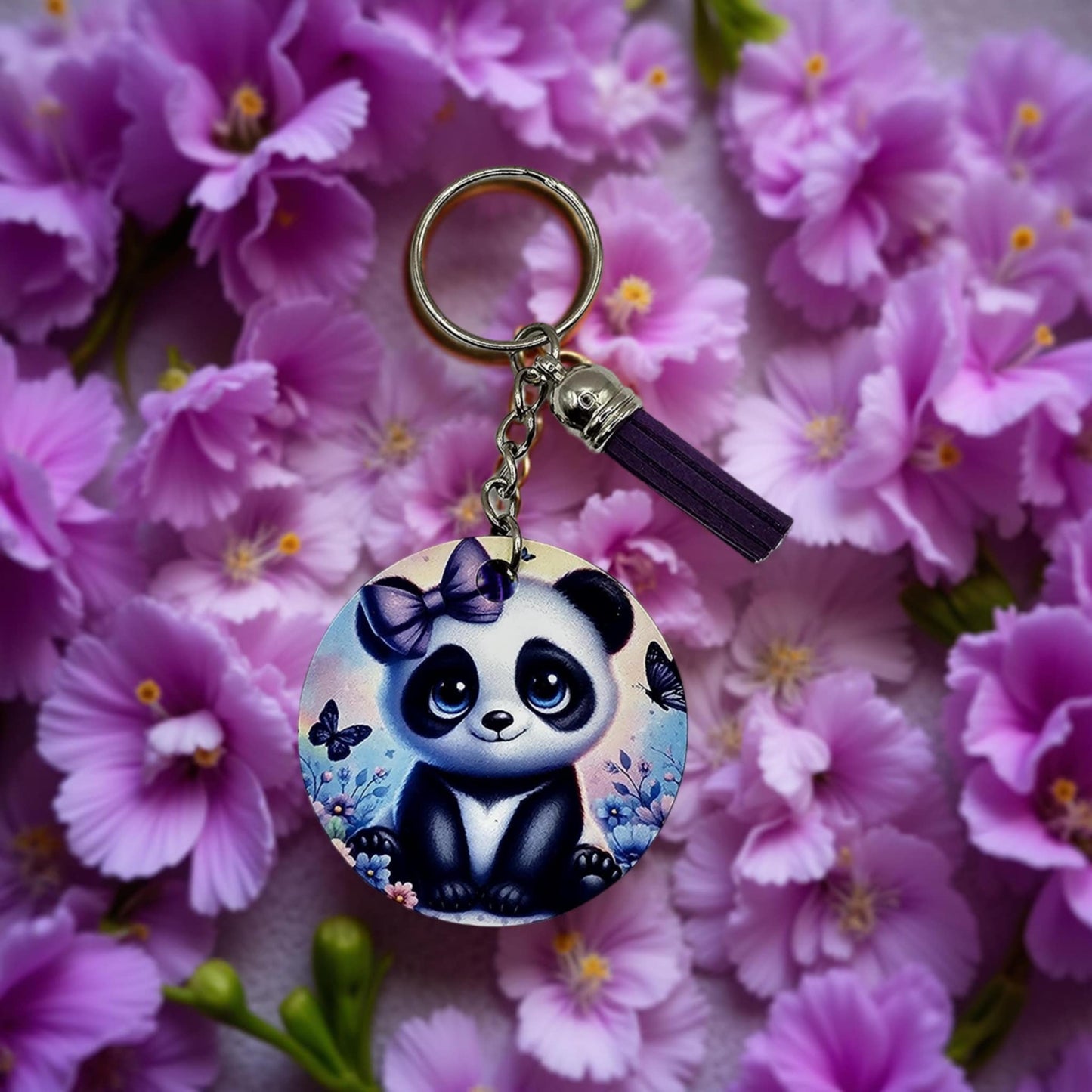 Cute Panda with purple Bow