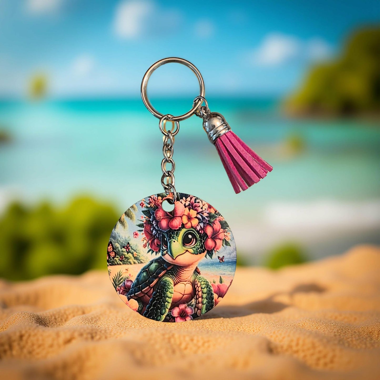 Baby turtle with flower crown