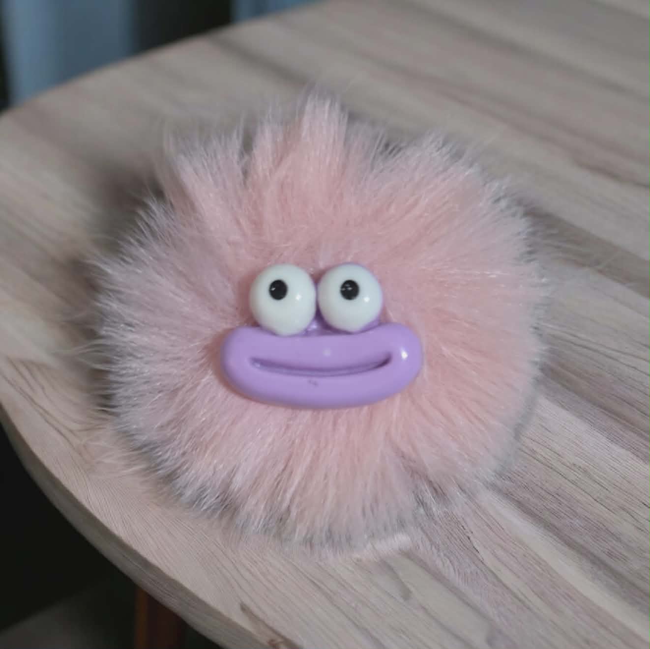 Super Soft Smiley Face Pom Pom Keychains