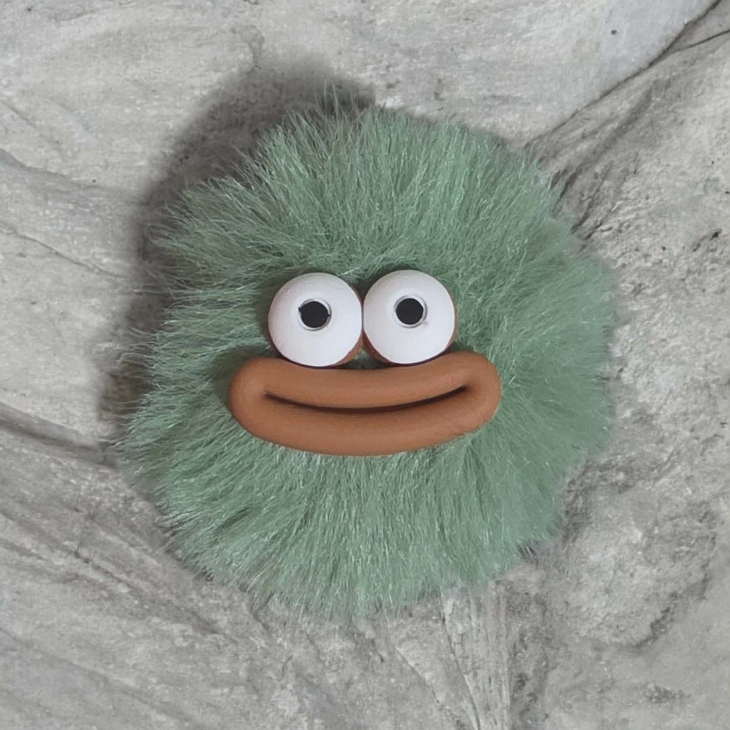 Super Soft Smiley Face Pom Pom Keychains