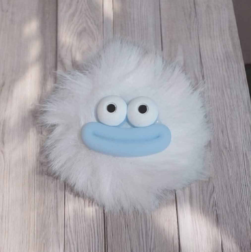 Super Soft Smiley Face Pom Pom Keychains