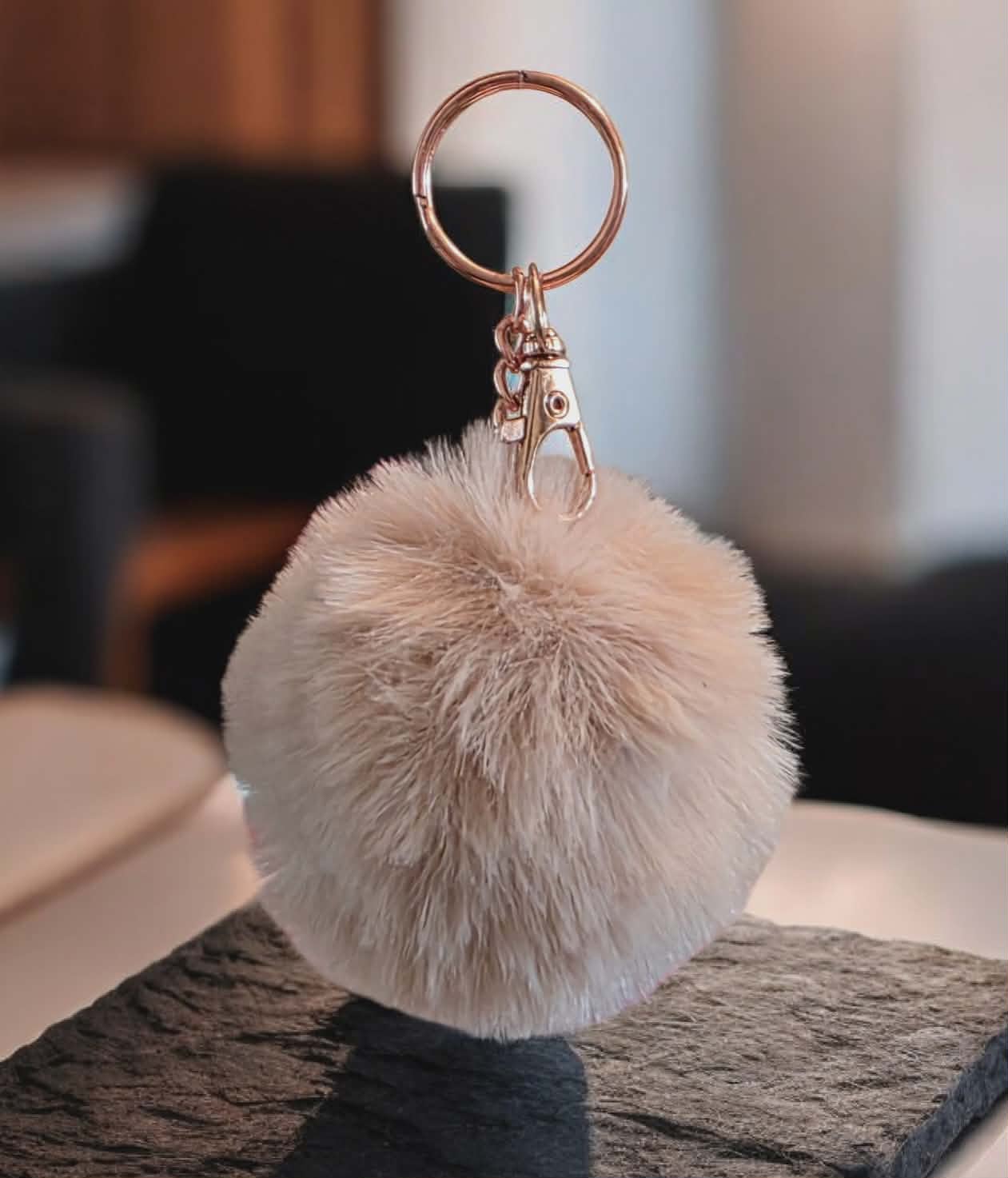 Super Soft pom Pom keychain