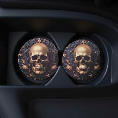Gold metallic skull