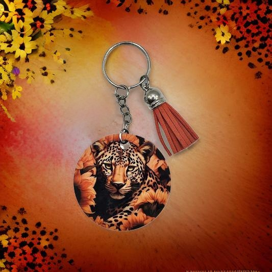 Leopard with Sunflowers