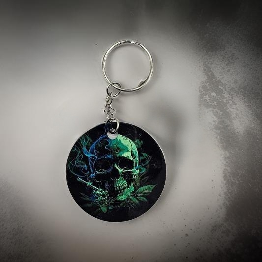 Marijuana green skull