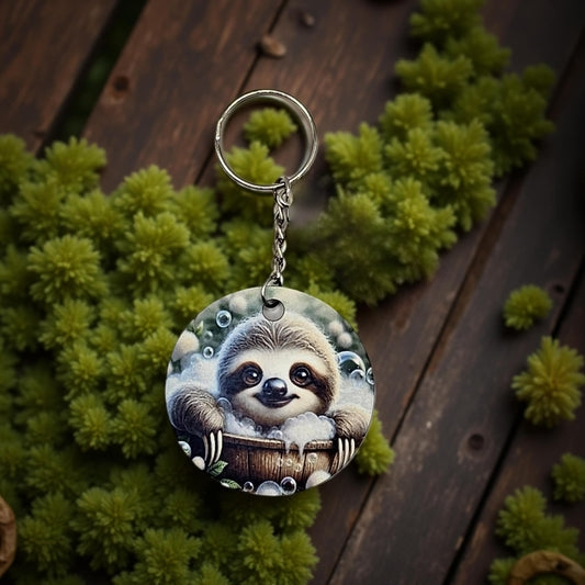 Cute Sloth sitting in a bath