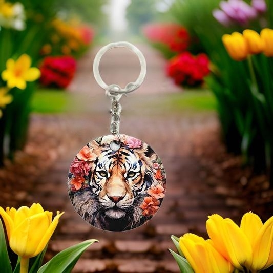 Tiger with Flowers