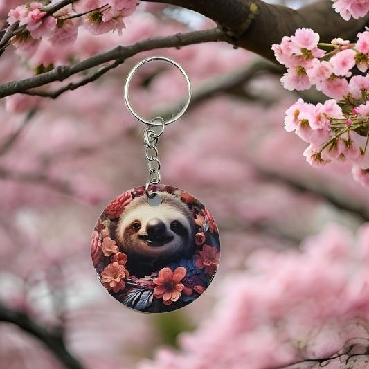 Cute Sloth and Floral