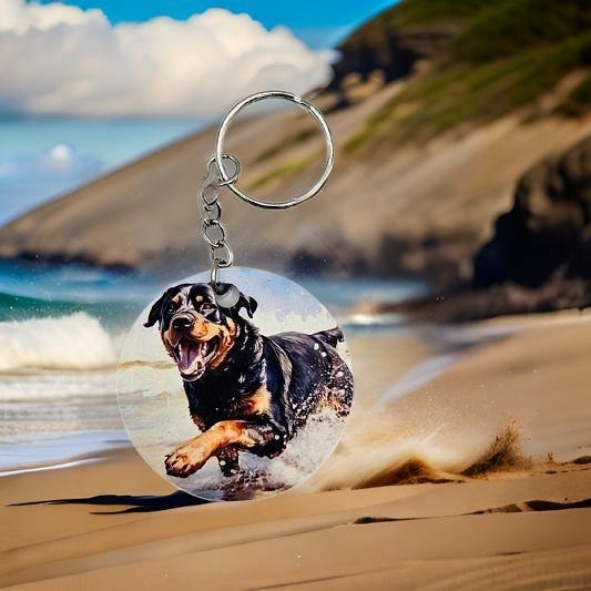 Rottweiler on the beach
