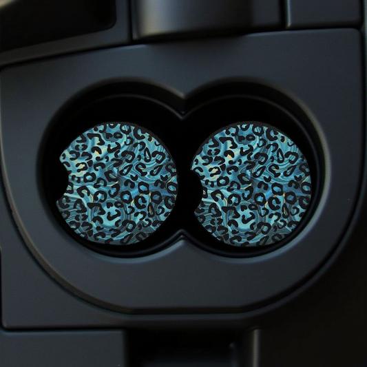 Turquoise leopard print