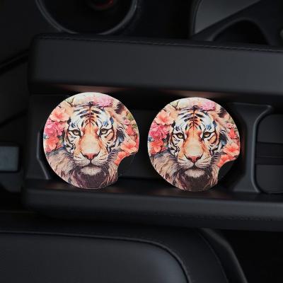 Tiger and flowers