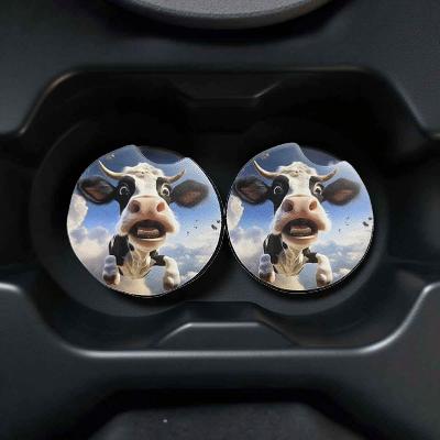 Scared flying cow