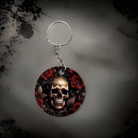 Skull and Red Roses