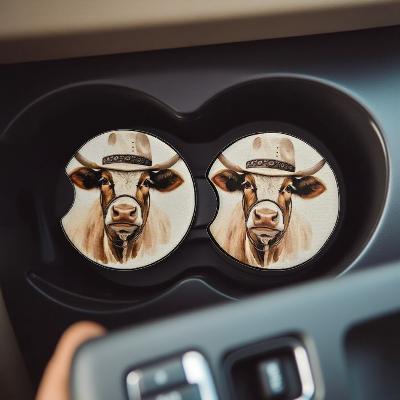 Cow with cream hat