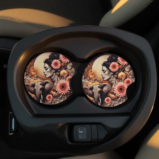 Beautiful boho girl with Elephant NO.2