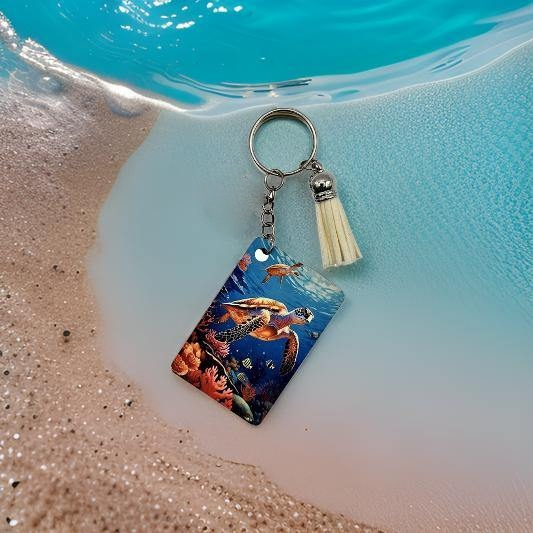 Turtles in the ocean